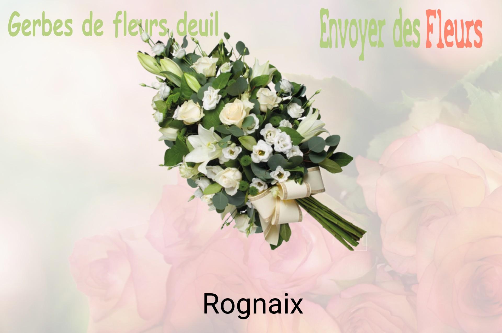Gerbe de fleurs de deuil livrée à Rognaix